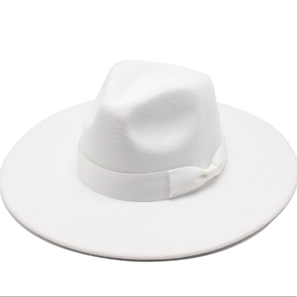 Navy Blue Fedora wide brim ribbon adjustable hat - Picture 5 of 15